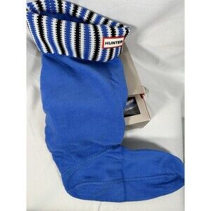 NWT Box Hunter Original Tall Adventure Blue Boot Socks in Size Large